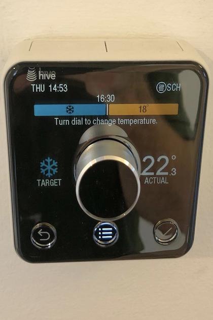 The HIVE SMART CONTROL thermostat aims to reduce your bills.  By allowing you to control your heating and hot water remotely via your smartphone app, HIVE offers you more control.  Set automatic daily schedules with up to 6 time slots but then adjust remotely when necessary.